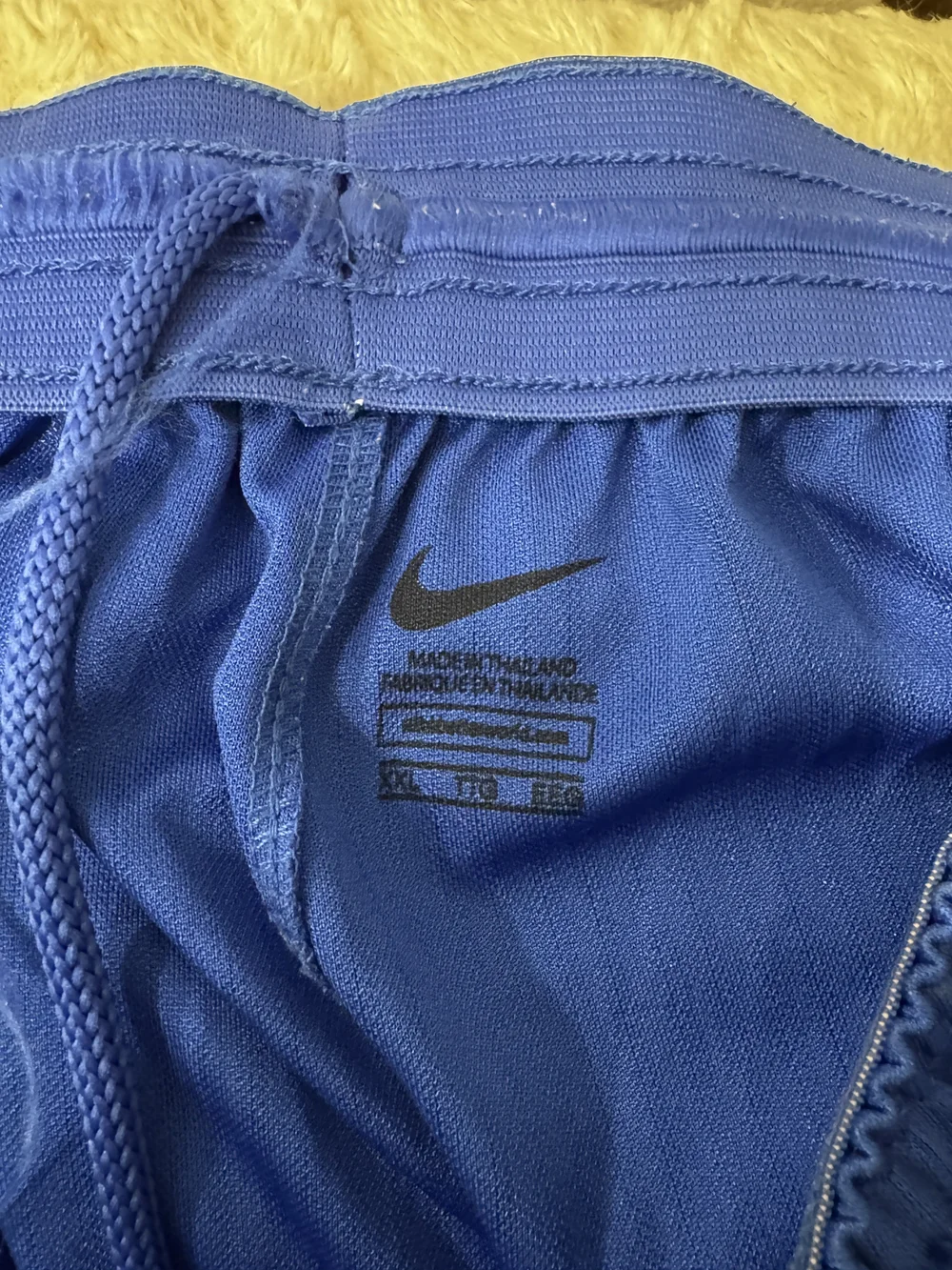 Nike Men's Royal Blue Athletic Shorts with White Swoosh
